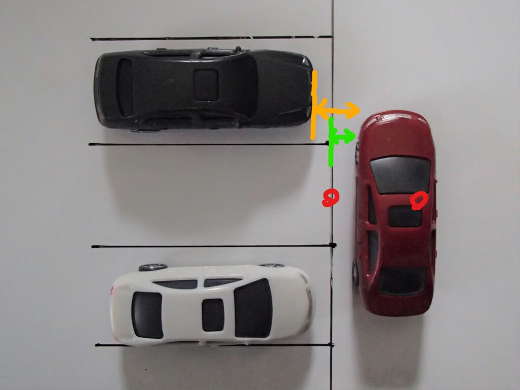 脱ペーパードライバー 駐車の仕方 真ん中に真っ直ぐのバック駐車の方法 ビギナー ペーパードライバー出張講習 Reリーフ 岐阜